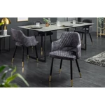 Paris bársony sötétszürke szék - 2 db