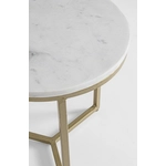 Kép 4/5 - Prescott kanapéasztal fehér márvány és arany