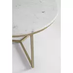 Kép 2/3 - Prescott dohányzóasztal fehér márvány és arany