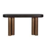 Kép 2/4 - Macaron fekete-bronz konzolasztal - 160 cm