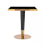 Kép 3/4 - Roca fekete márvány - arany asztal - 75 cm