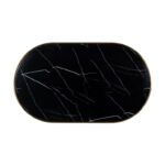 Kép 3/5 - Zenza fekete márvány - arany étkezőasztal - 120 cm