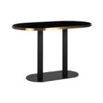 Kép 1/5 - Zenza fekete márvány - arany étkezőasztal - 120 cm
