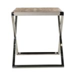 Kép 2/5 - Redmond fa-ezüst kanapéasztal - 60 cm