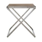 Kép 4/5 - Redmond fa-ezüst kanapéasztal - 60 cm