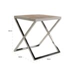 Kép 5/5 - Redmond fa-ezüst kanapéasztal - 60 cm