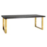 Kép 1/4 - Blackbone arany - fekete étkezőasztal - 220 cm