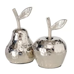 Kép 5/8 - Ezüst alma és körte dísz - 2 db