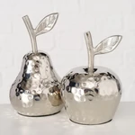 Kép 1/8 - Ezüst alma és körte dísz - 2 db