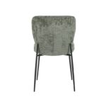 Kép 4/7 - Darby khaki zöld bársony szék fekete lábbakkal - 85 cm