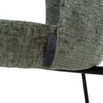Kép 6/7 - Darby khaki zöld bársony szék fekete lábbakkal - 85 cm