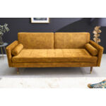 Kép 2/8 - Couture mustársárga mikrovelúr kanapéágy 195cm