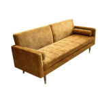 Kép 7/8 - Couture mustársárga mikrovelúr kanapéágy 195cm