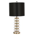 Kép 1/2 - Leonore arany-fekete asztali lámpa - 74 cm