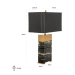 Kép 4/4 - Serena fekete márvány asztali lámpa - 66 cm