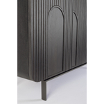 Kép 3/6 - Orissa komód 3 ajtóval fekete színben - 145 cm