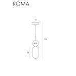 Kép 3/3 - Roma függeszték - csiszolt arany