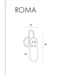 Kép 2/2 - Roma falikar - csiszolt arany