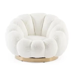 Kép 4/8 - FLOREL fehér forgó fotel