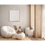 Kép 2/8 - FLOREL fehér forgó fotel