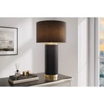 Kép 2/7 - ELEGANCIA fekete-arany kerámia asztali lámpa (70 cm)