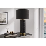 Kép 3/7 - ELEGANCIA fekete-arany kerámia asztali lámpa (70 cm)