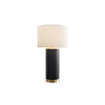 Kép 1/6 - ELEGANCIA fehér-arany kerámia asztali lámpa (70 cm)