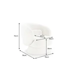 Kép 7/7 - BOSSA NOVA taupe bouclé forgófotel