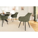 Kép 5/11 - AVIGNON zöld chenille forgószék