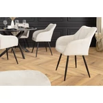 Kép 3/10 - AVIGNON fehér chenille forgószék