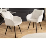 Kép 5/10 - AVIGNON fehér chenille forgószék