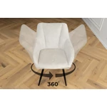 Kép 6/10 - AVIGNON fehér chenille forgószék