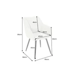 Kép 10/10 - AVIGNON fehér chenille forgószék