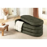 Kép 5/9 - VOQUE zöld bársony pad tárolóval 115 cm