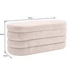 Kép 9/9 - VOQUE pezsgőszínű bársony pad tárolóval 115 cm