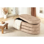 Kép 5/9 - VOQUE pezsgőszínű bársony pad tárolóval 115 cm