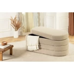 Kép 3/8 - VOQUE taupe bouclé pad tárolóval 115 cm