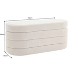 Kép 8/8 - VOQUE taupe bouclé pad tárolóval 115 cm