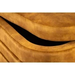 Kép 6/8 - VOQUE mustársárga bársony pad tárolóval 115 cm