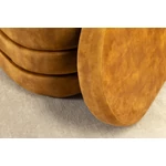 Kép 7/8 - VOQUE mustársárga bársony pad tárolóval 115 cm