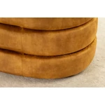 Kép 8/8 - VOQUE mustársárga bársony pad tárolóval 115 cm