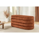 Kép 2/8 - VOQUE rozsdabarna bársony pad tárolóval 115 cm