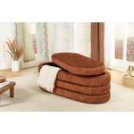 Kép 4/8 - VOQUE rozsdabarna bársony pad tárolóval 115 cm
