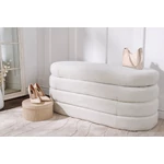 Kép 6/11 - VOQUE fehér bouclé pad tárolóval 115 cm