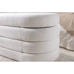 Kép 10/11 - VOQUE fehér bouclé pad tárolóval 115 cm