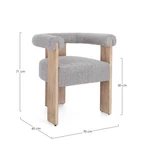 Kép 4/8 - AGAPE karos szék - világosszürke