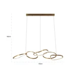 Kép 2/2 - Flyn csillár - szálcsiszolt arany