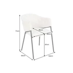 Kép 10/10 - NOBLESSE karfás bézs szék fekete lábakkal