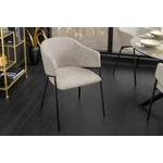 Kép 2/10 - NOBLESSE karfás bézs szék fekete lábakkal