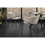 Kép 3/10 - NOBLESSE karfás bézs szék fekete lábakkal